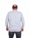 Mocgrande Erkek Büyük Beden Sıfır Yaka Sweat Twenty 24200 GRI MELANJ