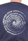 Mocgrande Erkek Büyük Beden Sıfır Yaka Tişört Never Give Up 25140 LACIVERT