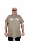 Mocgrande Erkek Büyük Beden Sıfır Yaka Tişört Black 25176 HAKI
