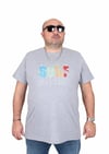 Mocgrande Erkek Büyük Beden Sıfır Yaka Tişört Surf 25144 GRI MELANJ