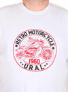 Mocgrande Erkek Büyük Beden Sıfır Yaka Tişört Motorcycle 25171 BEYAZ
