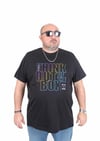 Mocgrande Erkek Büyük Beden Sıfır Yaka Tişört Think Out Box 25163 SIYAH
