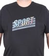 Mocgrande Erkek Büyük Beden Sıfır Yaka Tişört Sport 25162 SIYAH