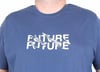 Mocgrande Erkek Büyük Beden Sıfır Yaka Tişört The Future 25138 INDIGO