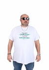 Mocgrande Erkek Büyük Beden Sıfır Yaka Tişört Start Stop 25178 BEYAZ