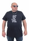 Mocgrande Erkek Büyük Beden Sıfır Yaka Tişört Cool Boys 24125 LACIVERT
