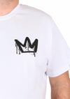 Mocgrande Erkek Büyük Beden Sıfır Yaka Tişört King 25141 BEYAZ
