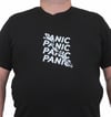 Mocgrande Erkek Büyük Beden Sıfır Yaka Tişört Panic 24135 SIYAH