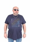 Mocgrande Erkek Büyük Beden Sıfır Yaka Tişört Think Out Box 25163 LACIVERT