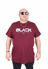 Mocgrande Erkek Büyük Beden Sıfır Yaka Tişört Black 25176 MURDUM