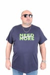 Mocgrande Erkek Büyük Beden Sıfır Yaka Tişört Need More 25139 LACIVERT