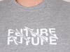 Mocgrande Erkek Büyük Beden Sıfır Yaka Tişört The Future 25138 GRI MELANJ