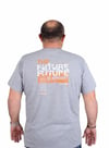Mocgrande Erkek Büyük Beden Sıfır Yaka Tişört The Future 25138 GRI MELANJ