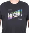 Mocgrande Erkek Büyük Beden Sıfır Yaka Tişört Awesome 25164 SIYAH