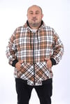 MocGrande Kangaroo Pocket Oduncu Sweat-Gömlek Stripe 22209