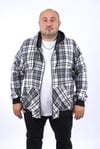 MocGrande Kangaroo Pocket Oduncu Sweat-Gömlek Stripe 22209