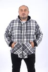MocGrande Kangaroo Pocket Oduncu Sweat-Gömlek Stripe 22209