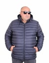Erkek Büyük Beden Kapuşonlu Mont Bss 24825 LACIVERT