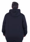 Erkek Büyük Beden Kapüşonlu Sweat Double Face DSQ 25712 SIYAH