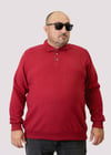 Erkek Büyük Beden Polo Yaka Sweat Tmy.24402 BORDO