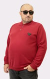 Erkek Büyük Beden Polo Yaka Sweat PRD 24405 BORDO