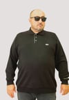 Erkek Büyük Beden Polo Yaka Sweat Lcs.24401 SIYAH