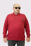 Erkek Büyük Beden Polo Yaka Sweat PRD 24405 BORDO