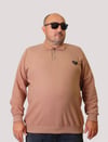 Erkek Büyük Beden Polo Yaka Sweat PRD 24405 S.KAHVE
