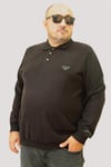 Erkek Büyük Beden Polo Yaka Sweat PRD 24405 SIYAH