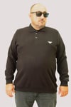 Erkek Büyük Beden Polo Yaka Sweat PRD 24405 SIYAH
