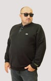 Erkek Büyük Beden Polo Yaka Sweat Lcs.24401 SIYAH