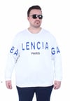Erkek Büyük Beden Bisiklet Yaka 3ip Sweat Blnciaga 25724 EKRU