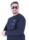 Erkek Büyük Beden Bisiklet Yaka Sweat Double Face BRB. 25711 LACIVERT
