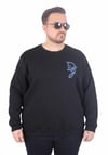 Erkek Büyük Beden Bisiklet Yaka 3ip Sweat D&G 25722 SIYAH