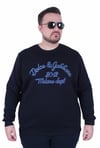 Erkek Büyük Beden Bisiklet Yaka Sweatshirt D&G 25726 LACIVERT