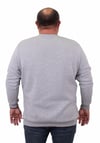 Erkek Büyük Beden Sıfır Yaka Sweat DG 23207 GRI MELANJ