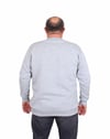 Erkek Büyük Beden Sıfır Yaka 3ip Sweat BRB 24201 GRI MELANJ