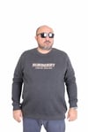 Erkek Büyük Beden Sıfır Yaka 3ip Sweat BRB 24201 ANTRASİT MELANJ