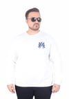 Erkek Büyük Beden Bisiklet Yaka 3ip Sweat AMR 25723 EKRU