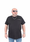 Erkek Büyük Beden Sıfır Yaka Tişört Mnclr 25128 SIYAH
