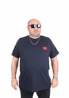 Erkek Büyük Beden Sıfır Yaka Tişört Tmy Hlf 25125 LACIVERT