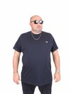 Erkek Büyük Beden Sıfır Yaka Tişört Armny 25103 LACIVERT