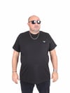 Erkek Büyük Beden Sıfır Yaka Tişört Armny 25103 SIYAH