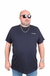 Erkek Büyük Beden Sıfır Yaka Tişört PShrk 25108 LACIVERT
