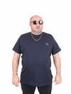 Erkek Büyük Beden Sıfır Yaka Tişört DG 25111 LACIVERT