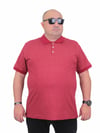 Erkek Büyük Beden Polo Yaka Tişört EA 24461 BORDO