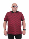 Erkek Büyük Beden Polo Yaka Tişört FND 24458 BORDO