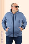 Starbattal Büyük Beden Erkek 3ip Sweat Realistic 22738 MAVI