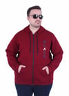 Starbattal Büyük Beden Kapüşonlu Fermuarlı 3ip Sweat Black 25716 MURDUM