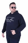 Starbattal Büyük Beden 3ip Kapüşonlu Sweat Let's Go 25720 LACIVERT